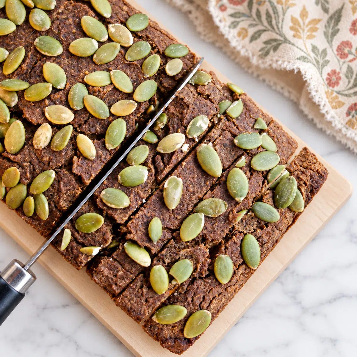 sliced buckwheat pumpkin bread