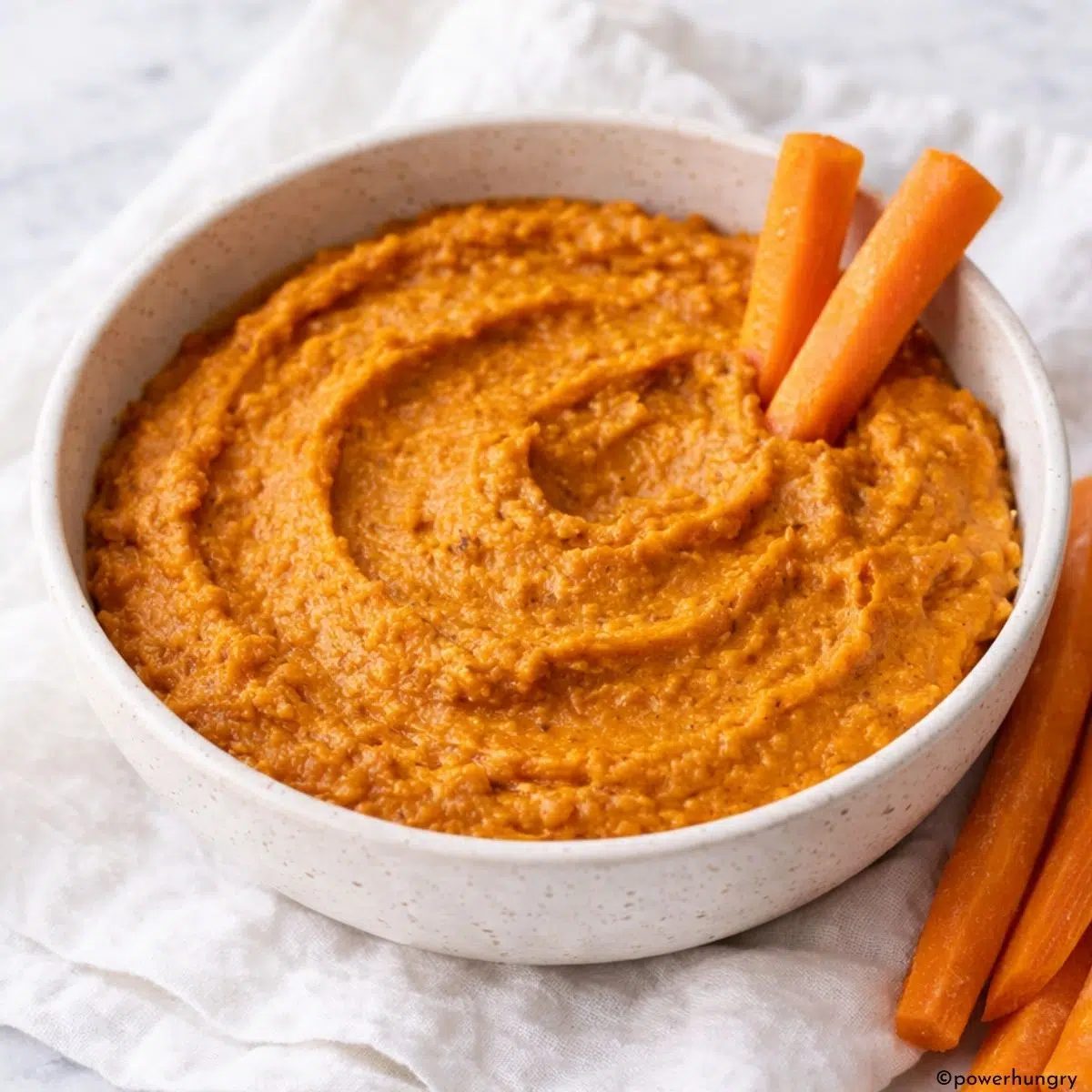 Oil-Free Roasted Carrot Hummus (No Beans, No Tahini)