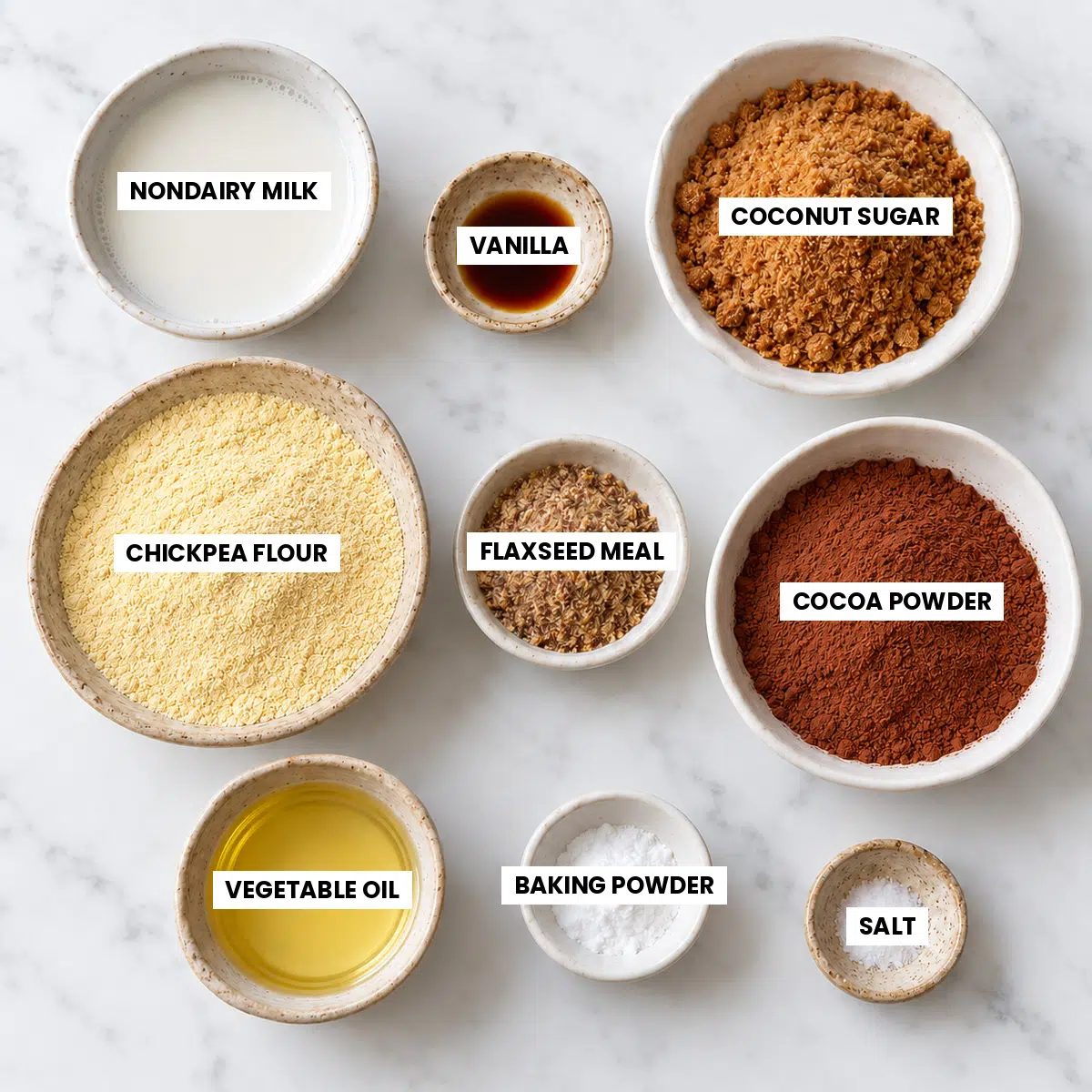 chickpea flour brownies ingredients