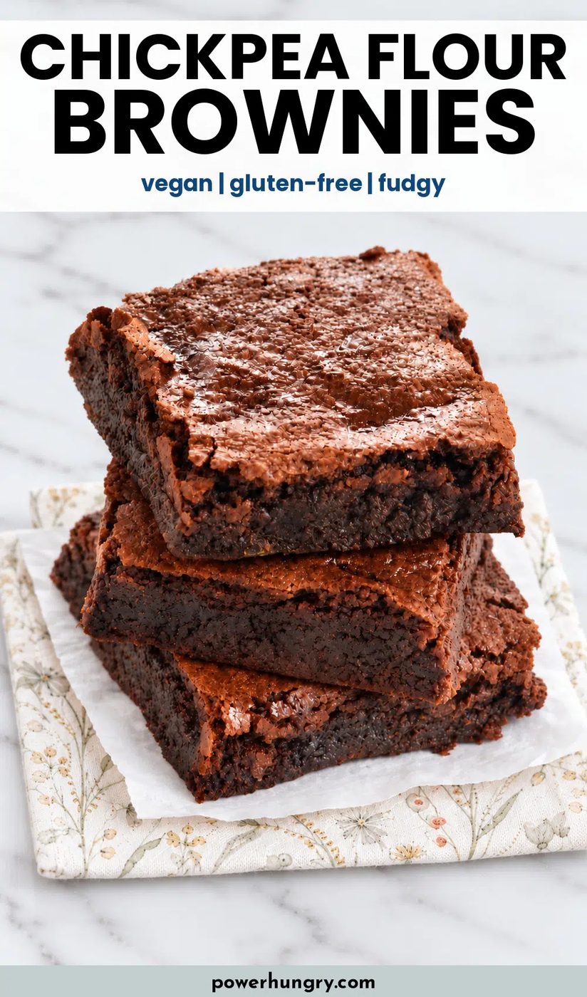 chickpea flour brownies pinterest pin