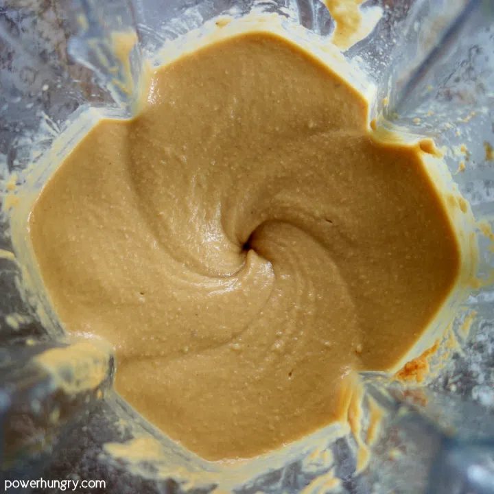 blender full of chickpea blondie batter
