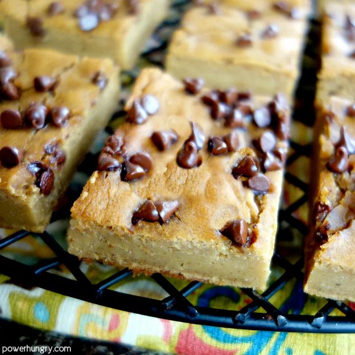 Vegan Peanut Butter Chickpea Blondies (Oil-free, Grain-free)