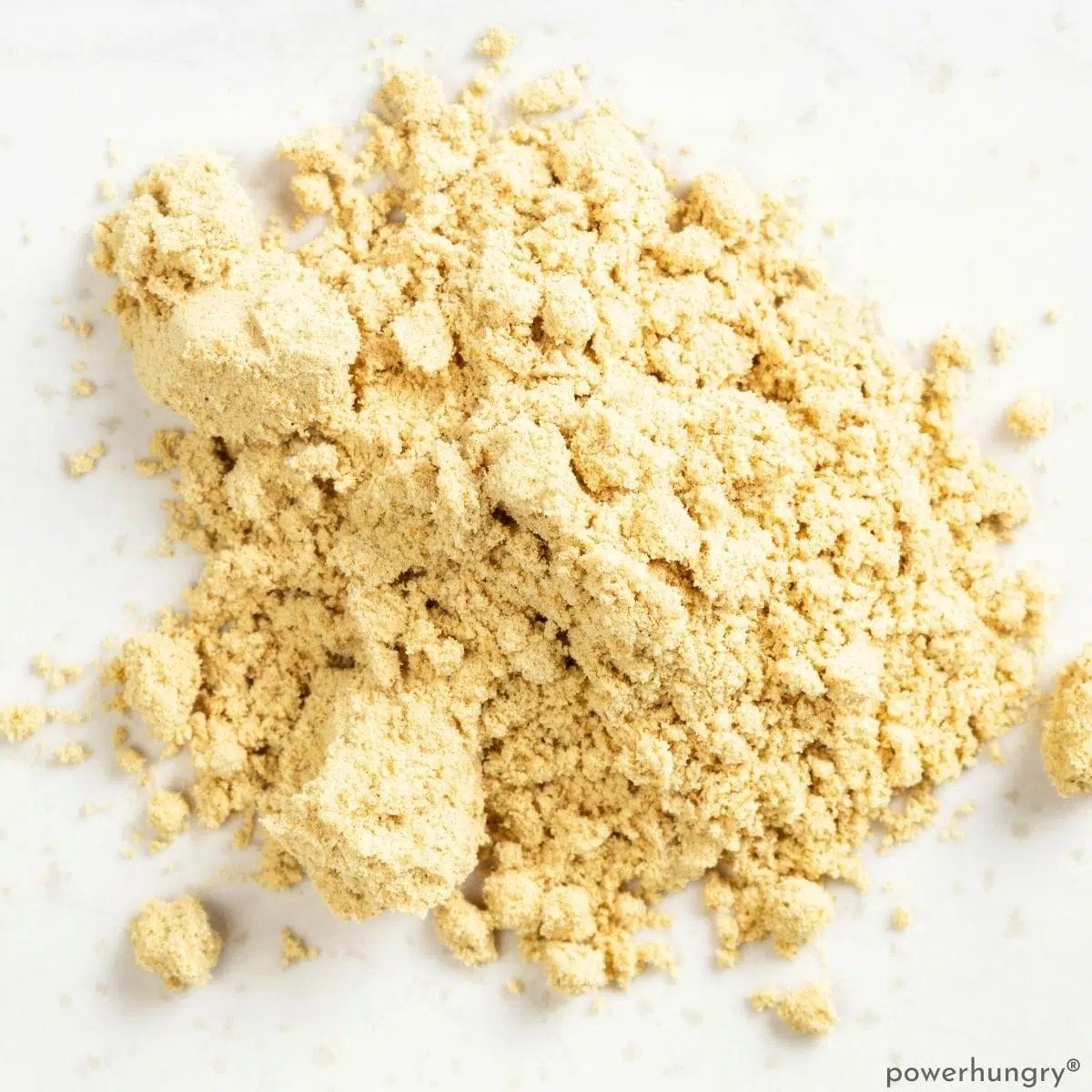 a small pile of peanut butter powder