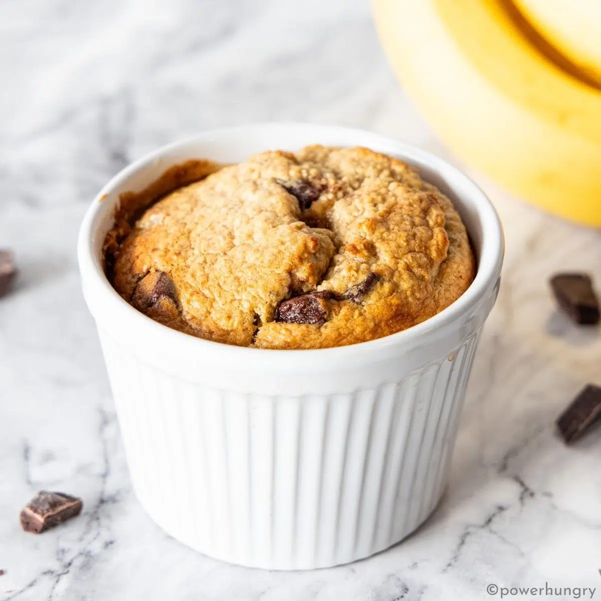 Banana Oat Flour Muffin for One (Vegan, Oil-Free, GF)