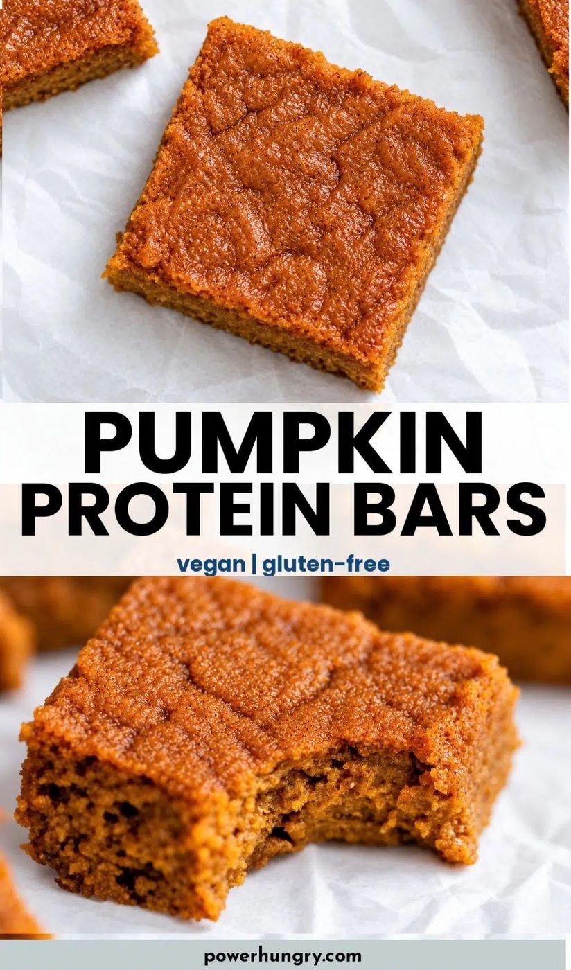pumpkin protein bars pinterest pin