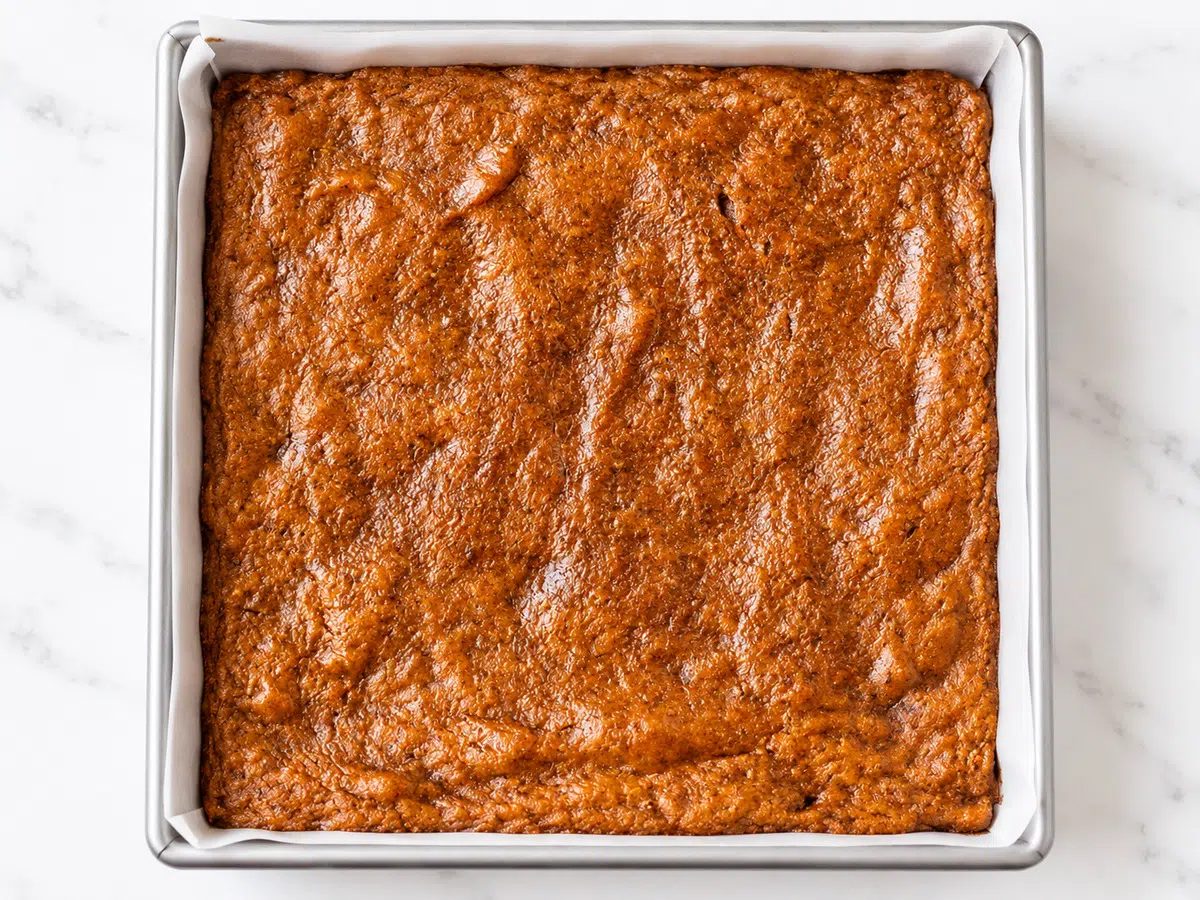pumpkin protein bars baked in pan