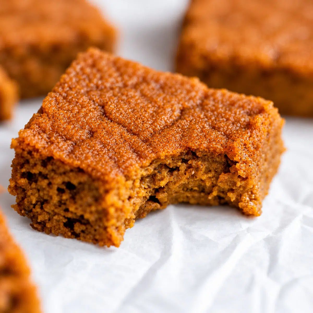 close-up of a bitter, pumpkin protein bar