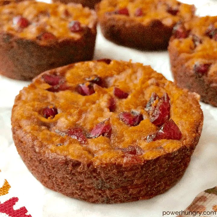 Vegan Pumpkin Cranberry Blondies {grain-free, oil-free}