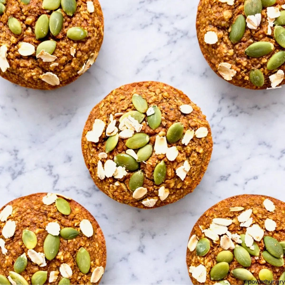 Vegan Pumpkin Oatmeal Muffins (Oil-free, GF)