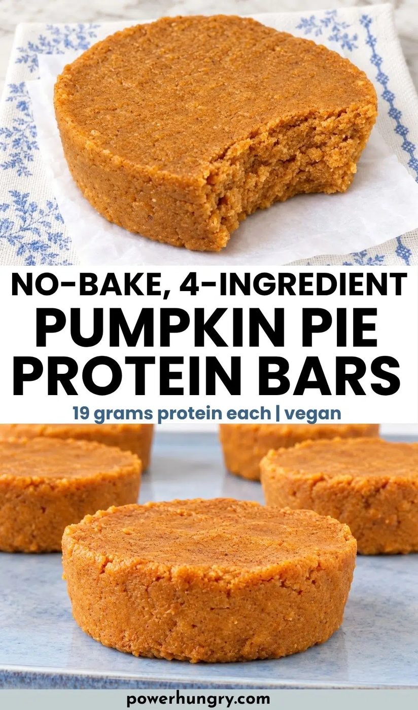 no-bake pumpkin protein bars pinterest pin