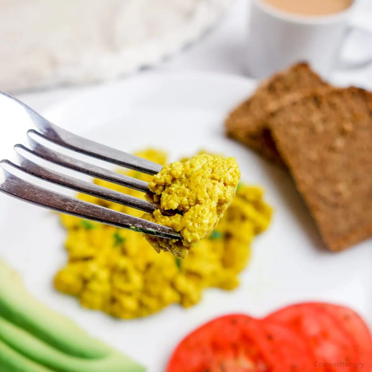 close up of pepita eggs on a fork