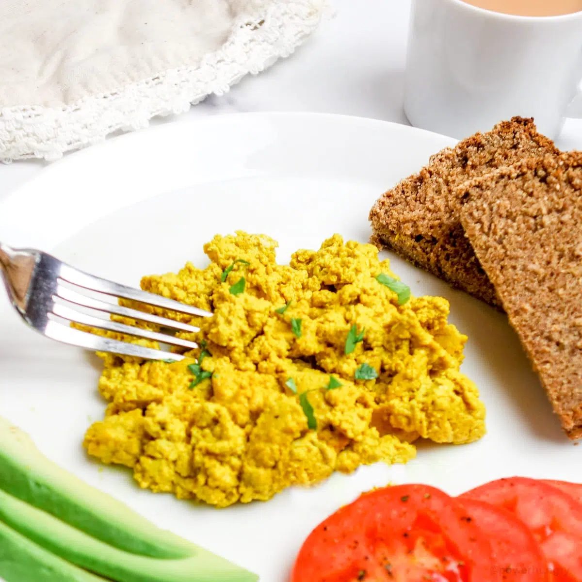 Vegan Pumpkin Seed Scrambled Eggs (High Protein)