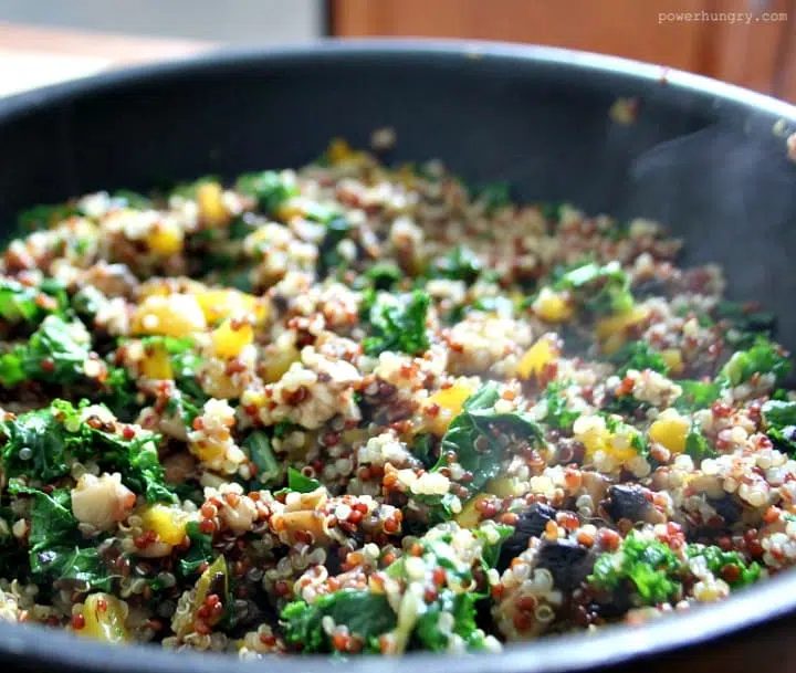 Quinoa Kale & Mushroom Skillet