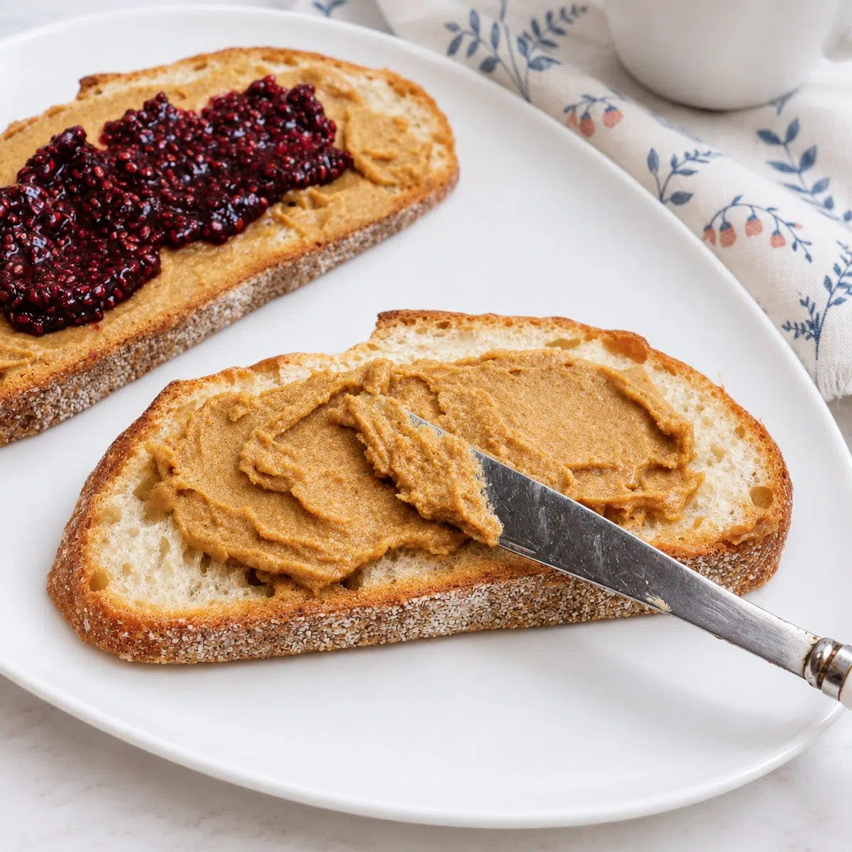 roasted chickpea butter on toast