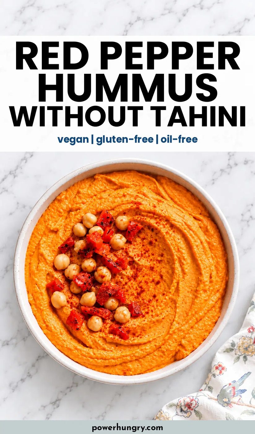 roasted red pepper hummus pinterest pin