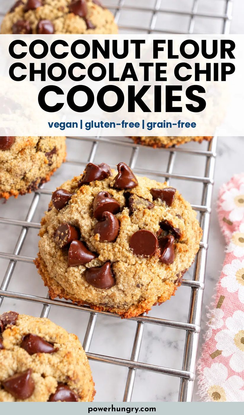 coconut flour chocolate chip cookies pinterest pin