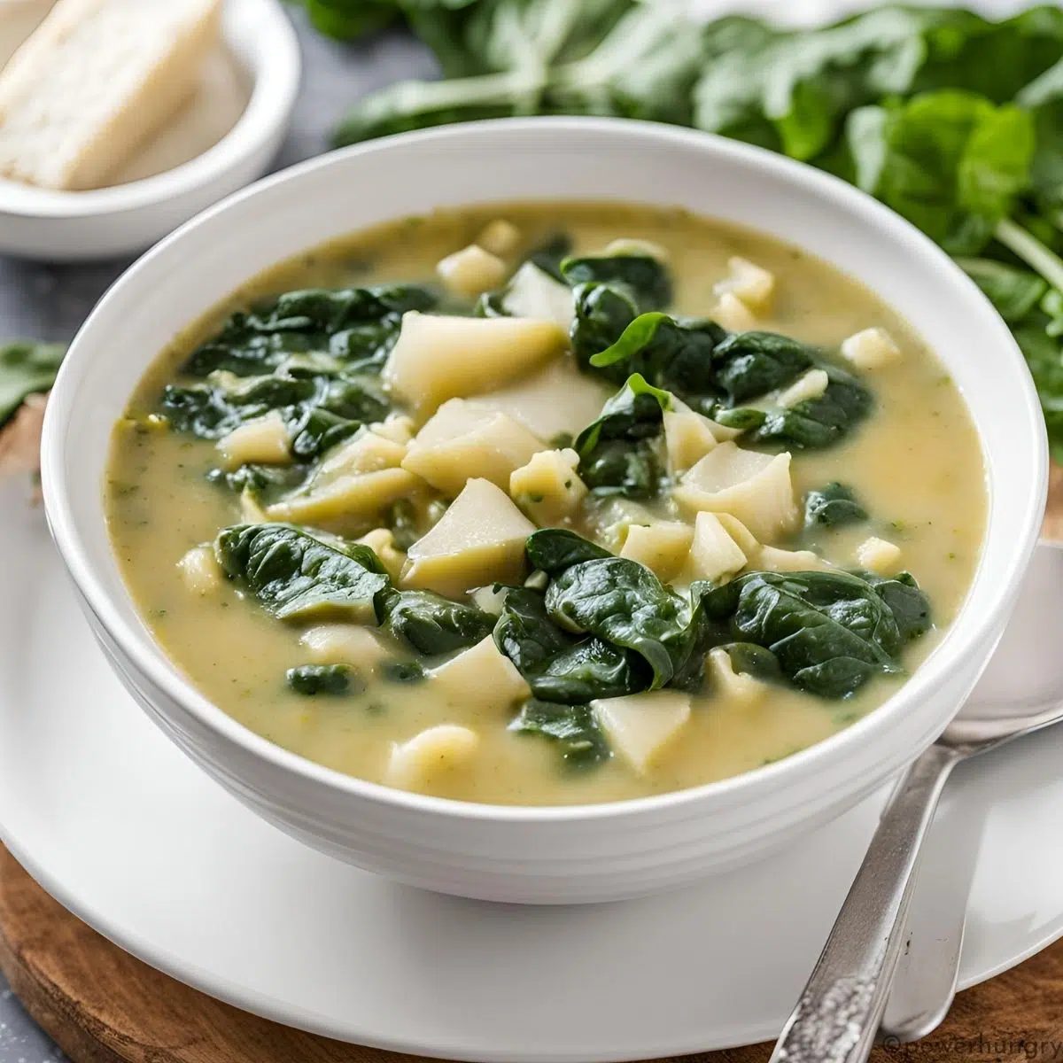 Vegan Spinach Artichoke Soup (High Protein)