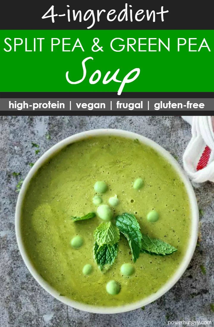 white bowl filled with split and green pea soup