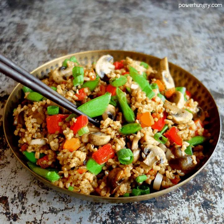 Bowl of Stir-Fried Steel Cut Oats {vegan, gluten-free, straightforward}