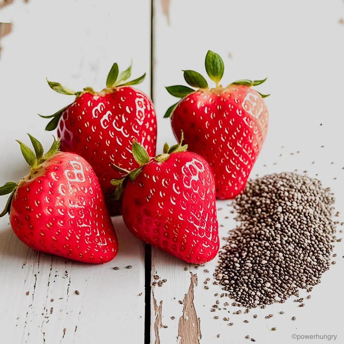 strawberries and chia seeds