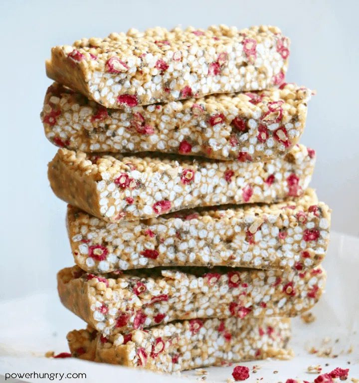 Strawberry Puffed Millet Bars (Vegan, Nut-Free, GF)