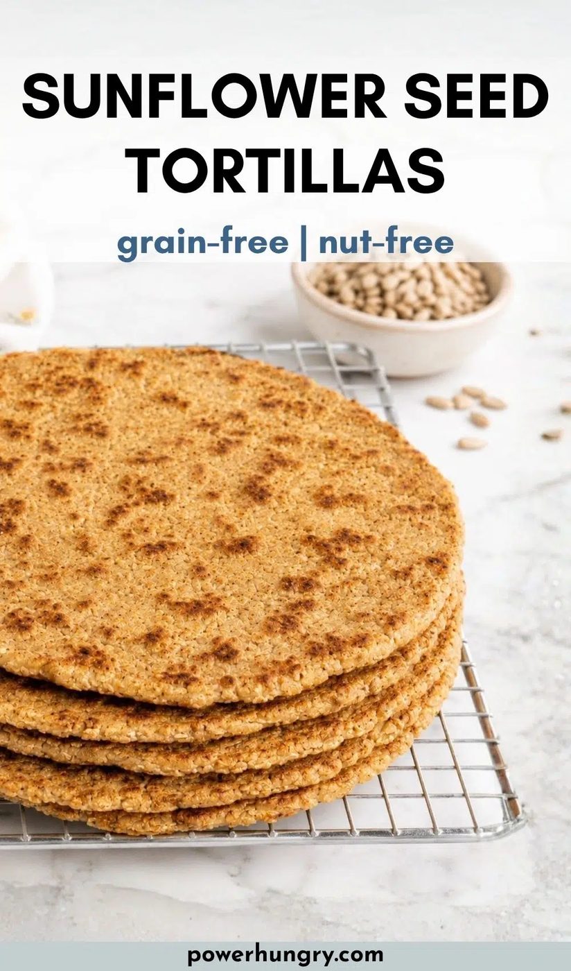 stack of sunflower seed tortillas