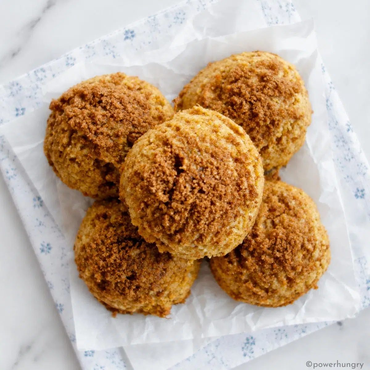 overhead shot of sweet potato vegan cookies