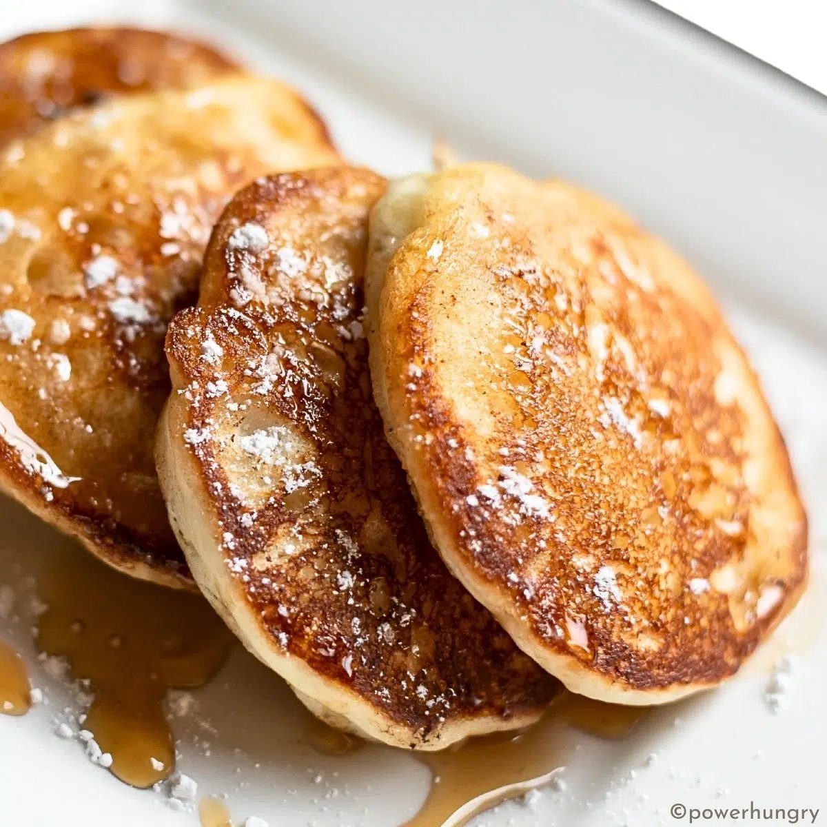 millet pancakes on a white plate