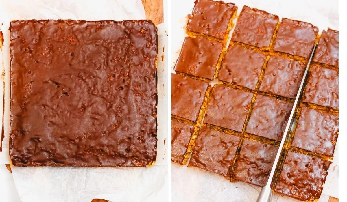 tvp bars collage showing how they are cut once chilled