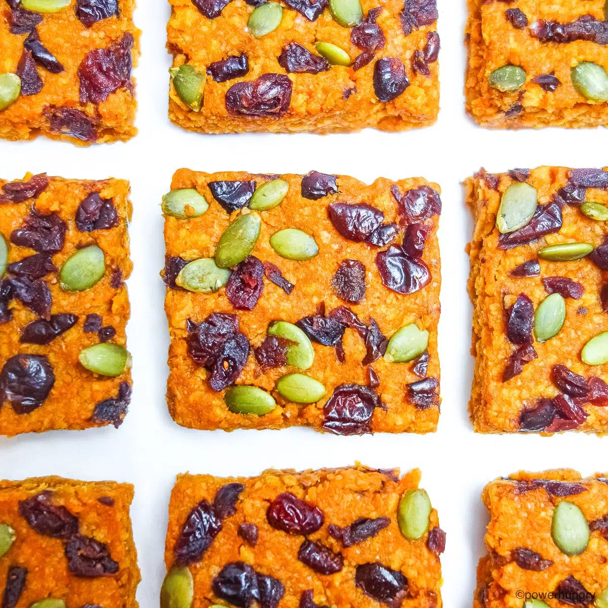 close up of tvp pumpkin protein bars