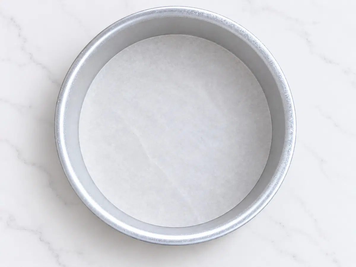 lined are pan for vegan almond flour cake