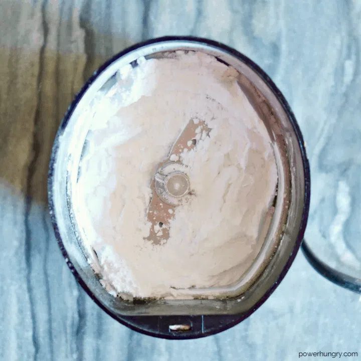 overhead shot of DIY powdered sugar made without cornstarch