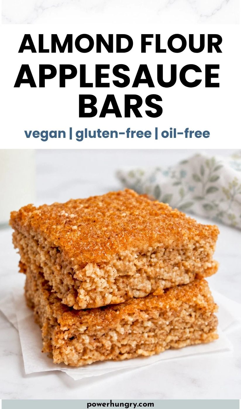 two almond flour applesauce bars pinterest pin
