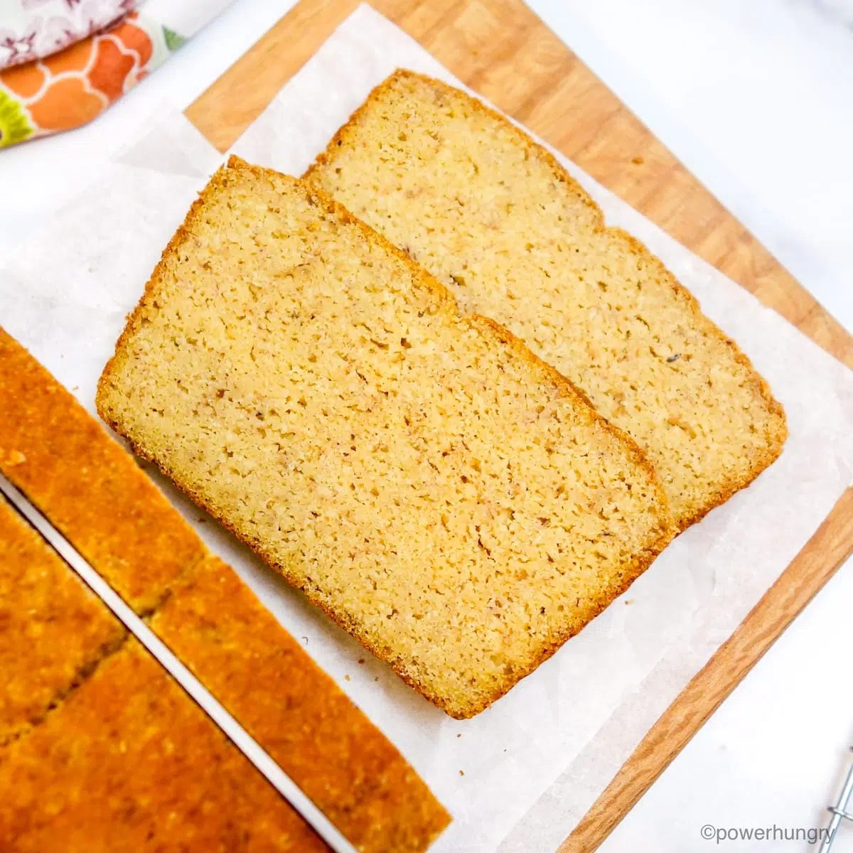 almond flour yeast bread getting slices