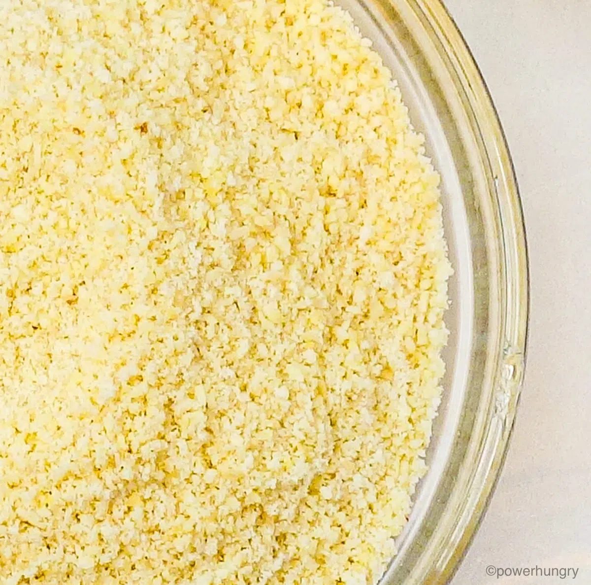 close up of finely ground almond flour