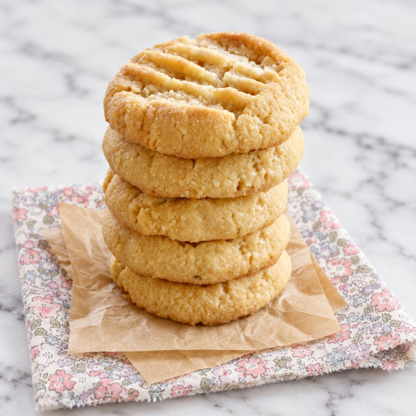 almond flour shortbread cookies , stacked