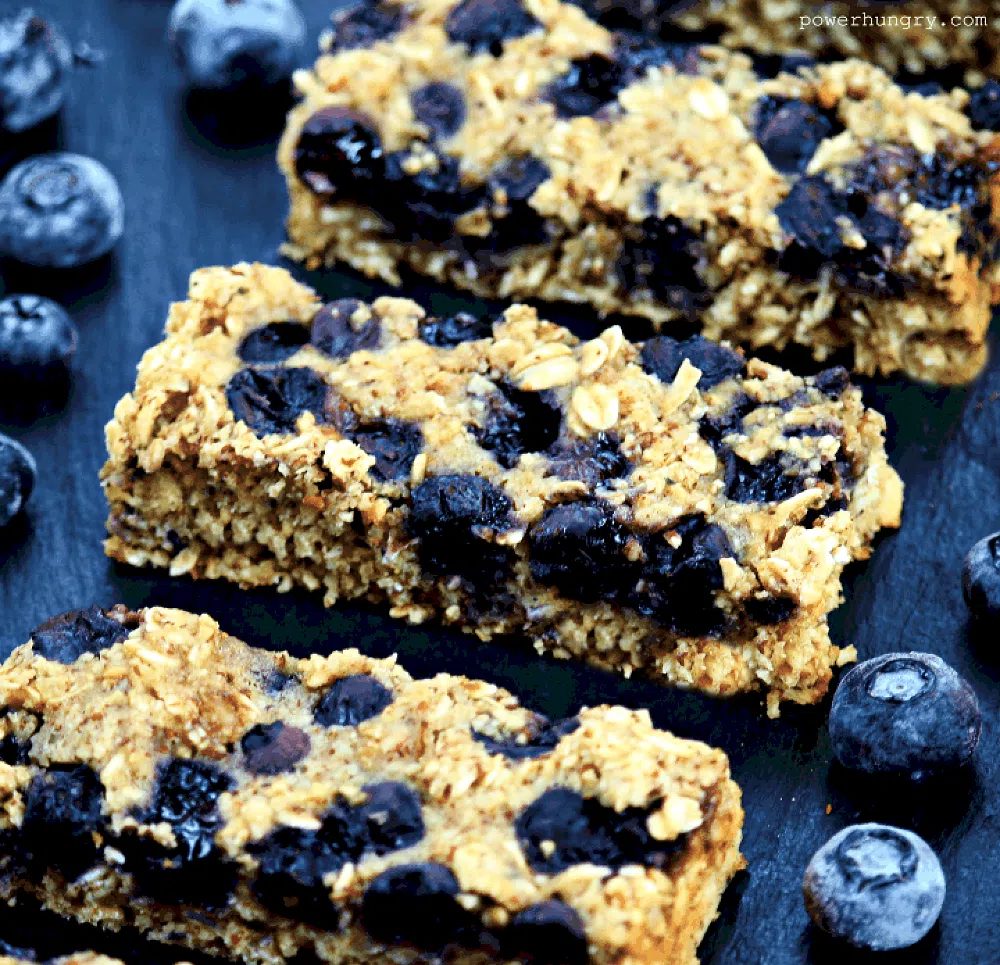 Vegan Blueberry Muffin Bars (Oil-free, Gluten-free)