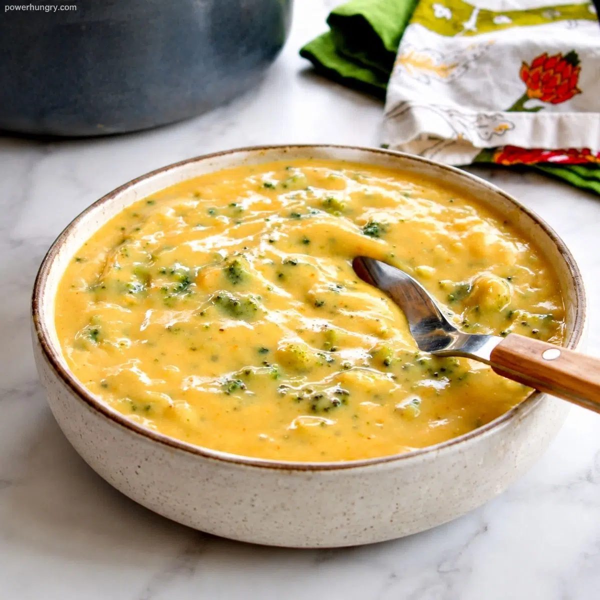 Vegan Broccoli Cheese Soup with Chickpea Flour (High Protein)