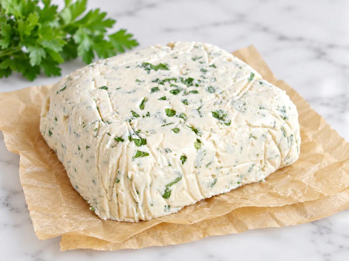 unfolded vegan Boursin