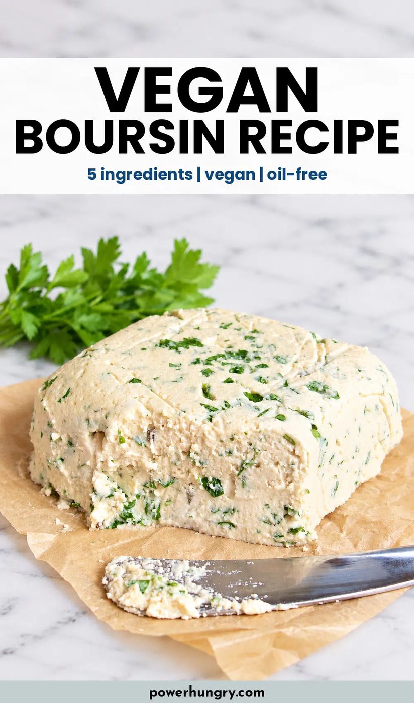 vegan boursin recipe pinterest pin