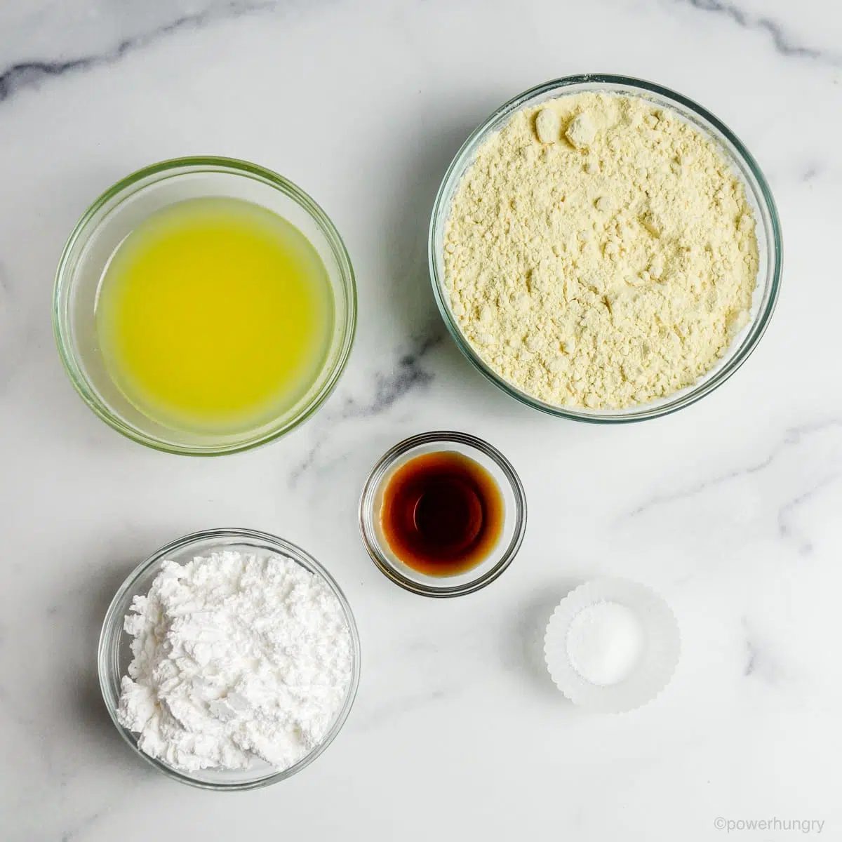 ingredients for chickpea flour cutout cookies