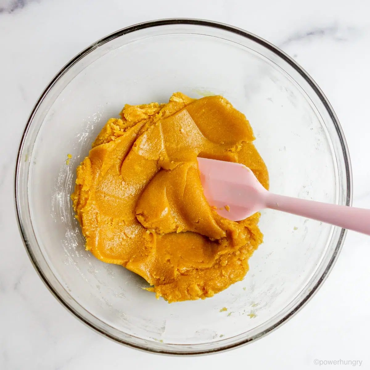 bowl of chickpea flour cut-out cookie dough