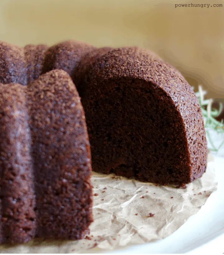 Vegan Chocolate Bundt Cake (Gluten free, Oil free option)