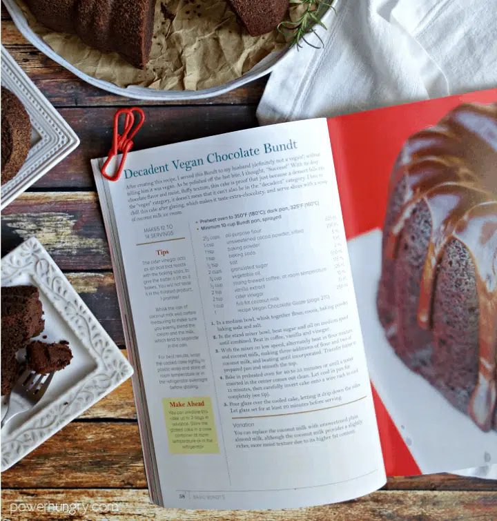 page of cake cookbook