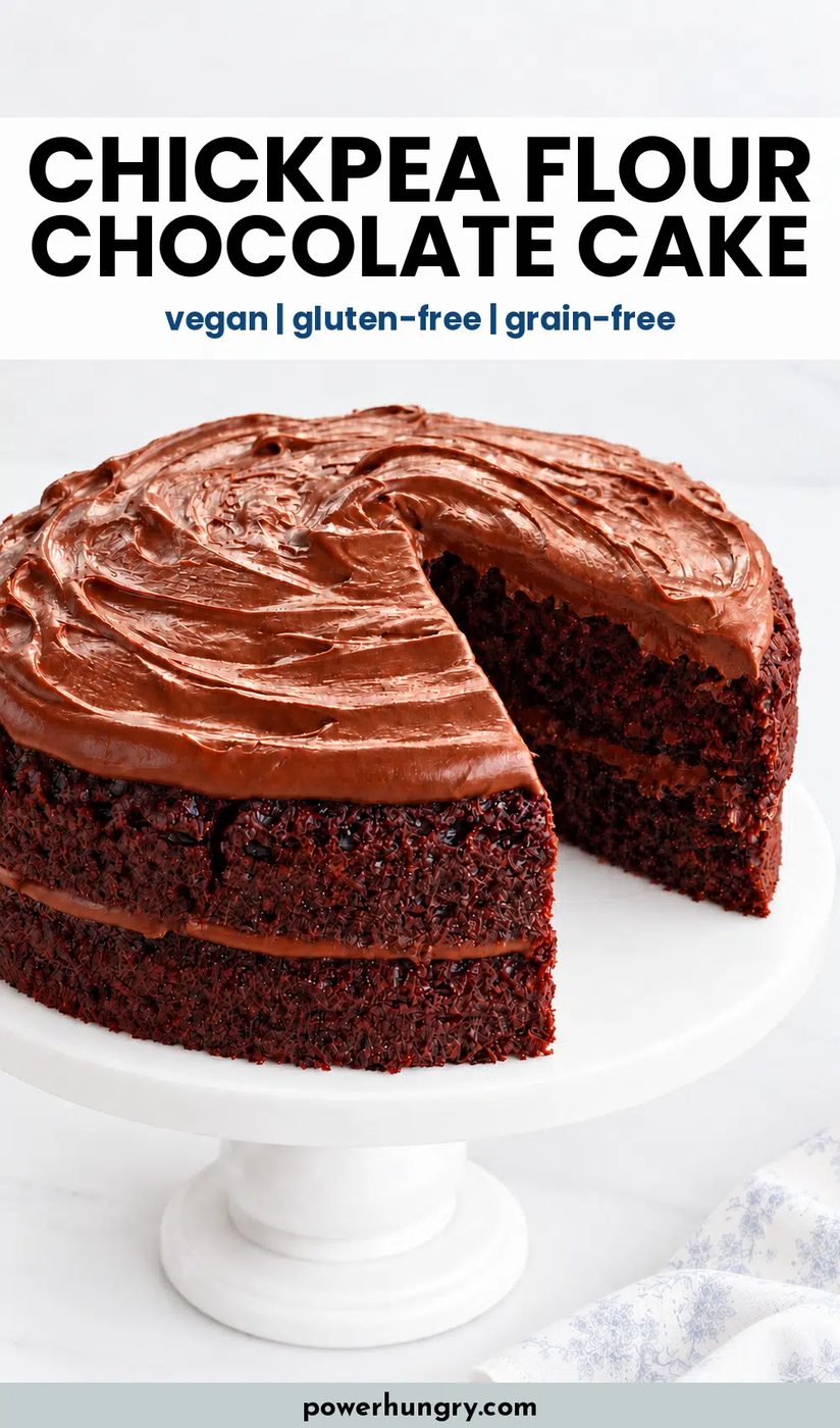 chickpea flour chocolate cake pinterest pin