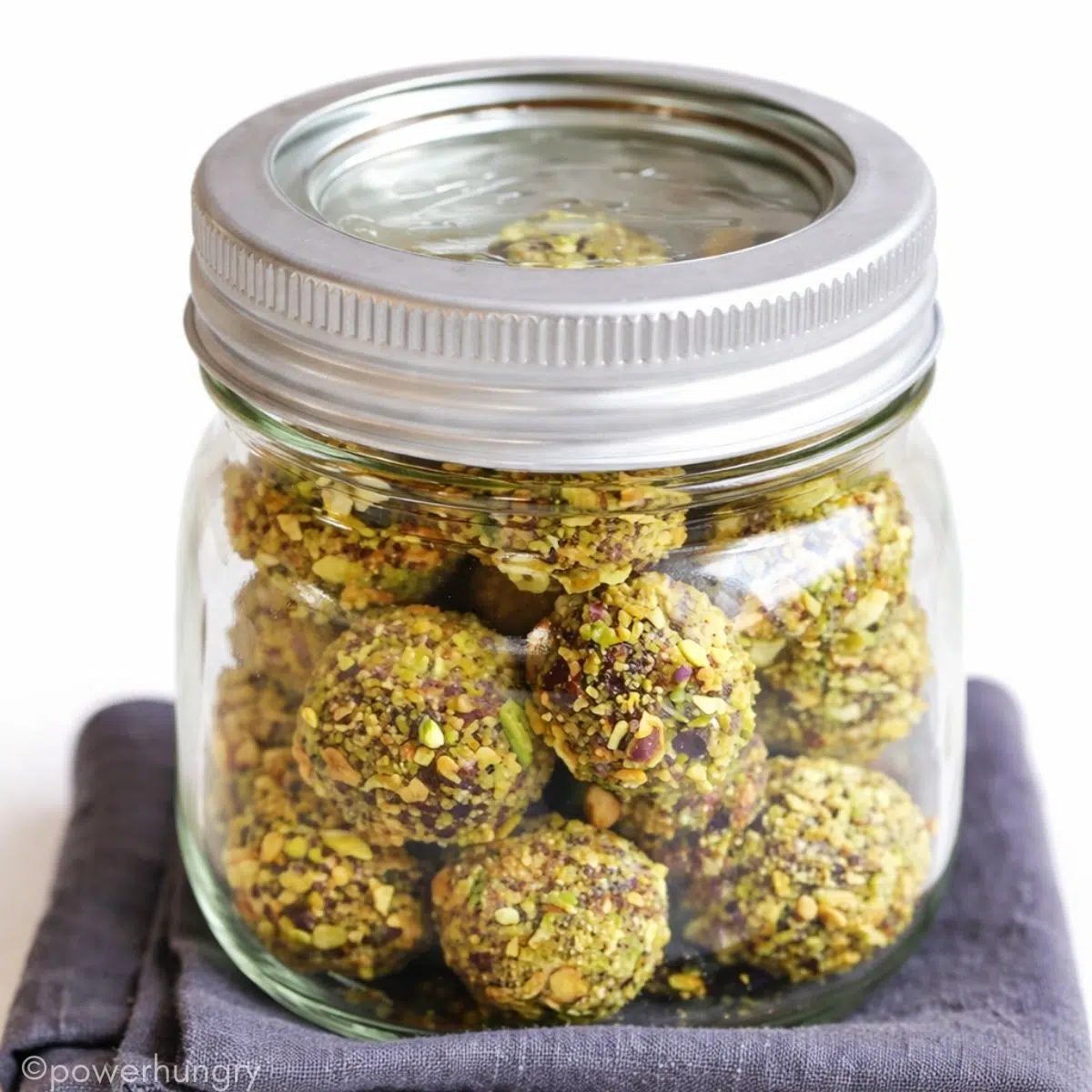 jar of vegan protein balls