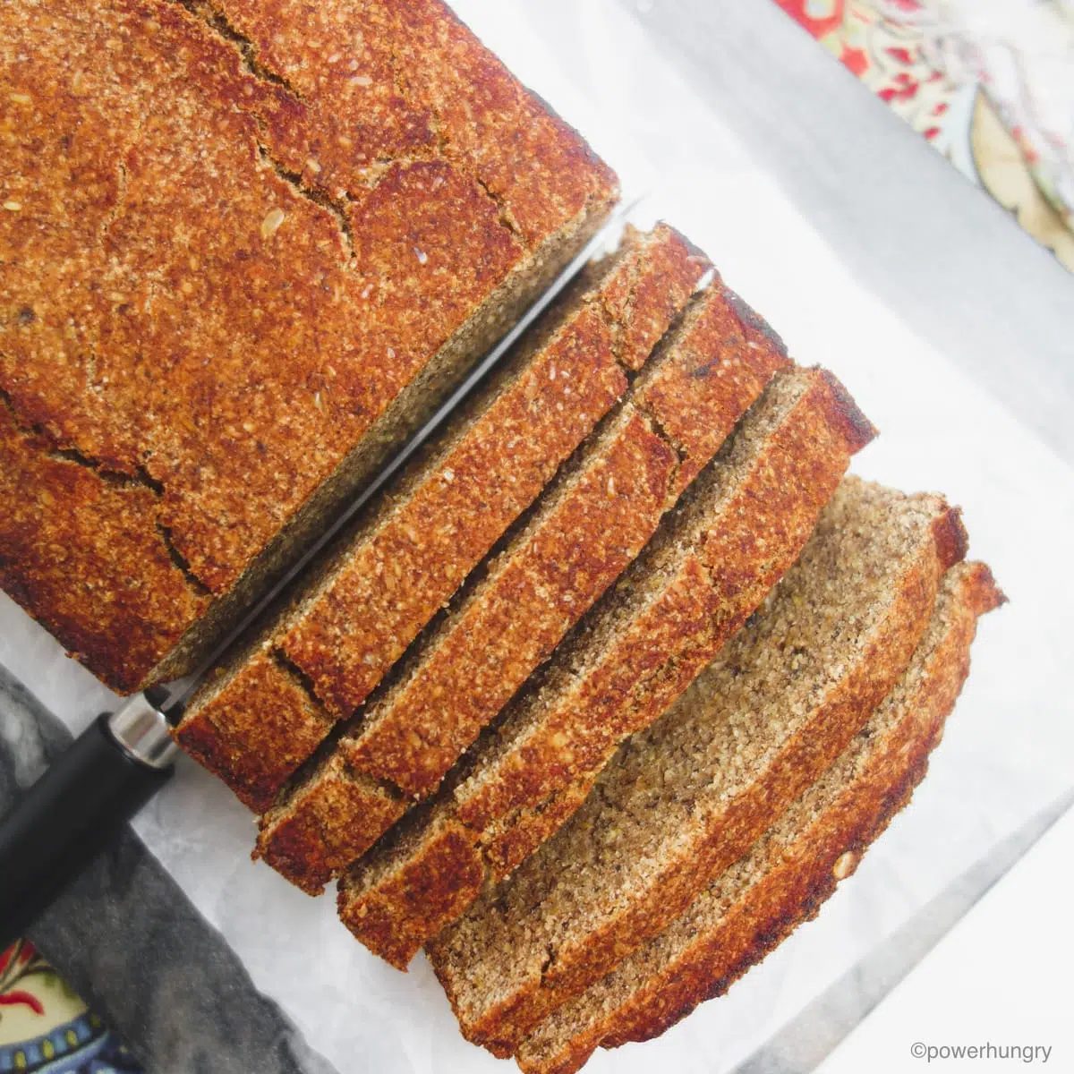 banana bread cut into thick slices