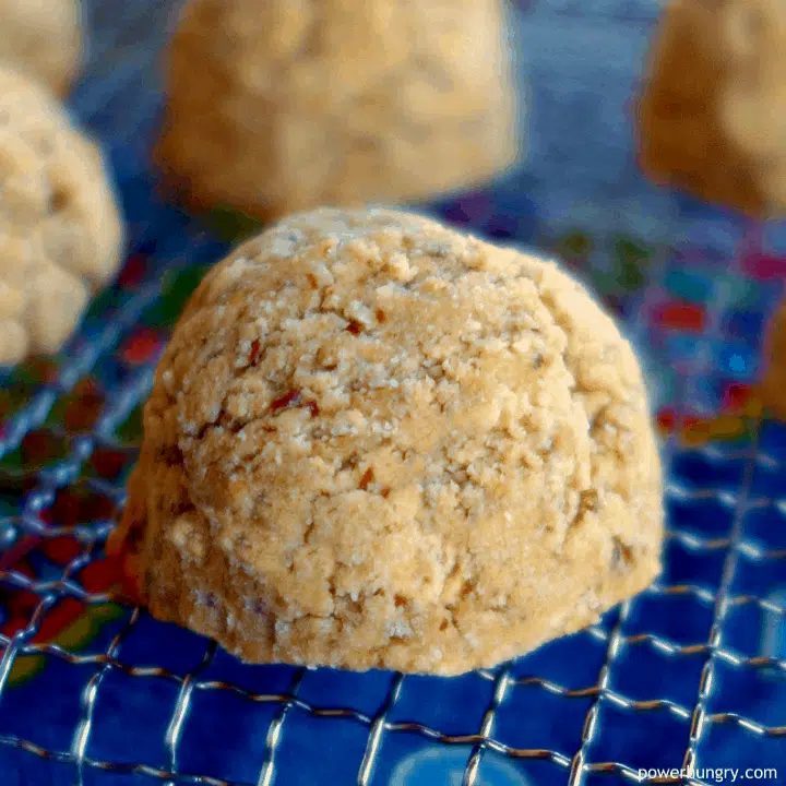 close up of a coconut flour banana cookie
