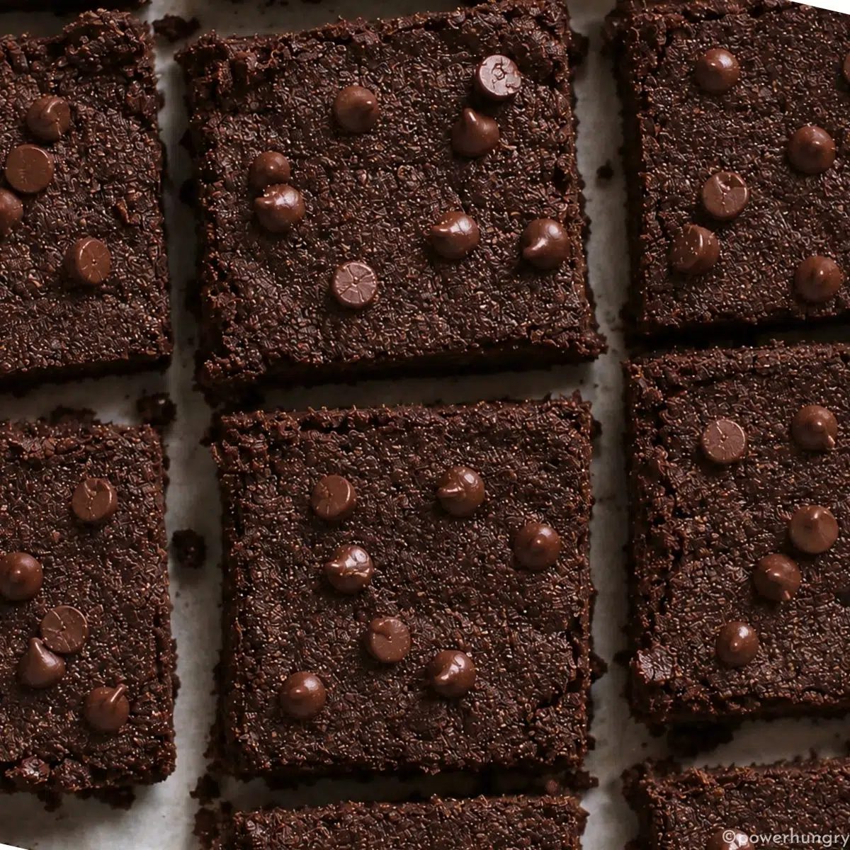 vegan coconut flour brownies on a cutting board