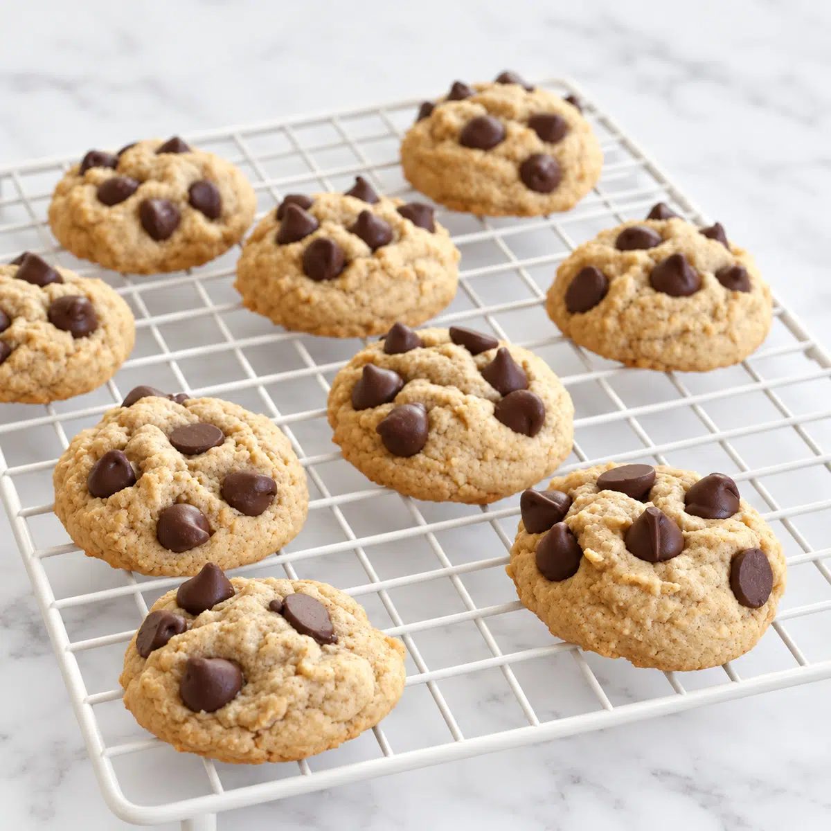 coconut chickpea flour cookies cooling